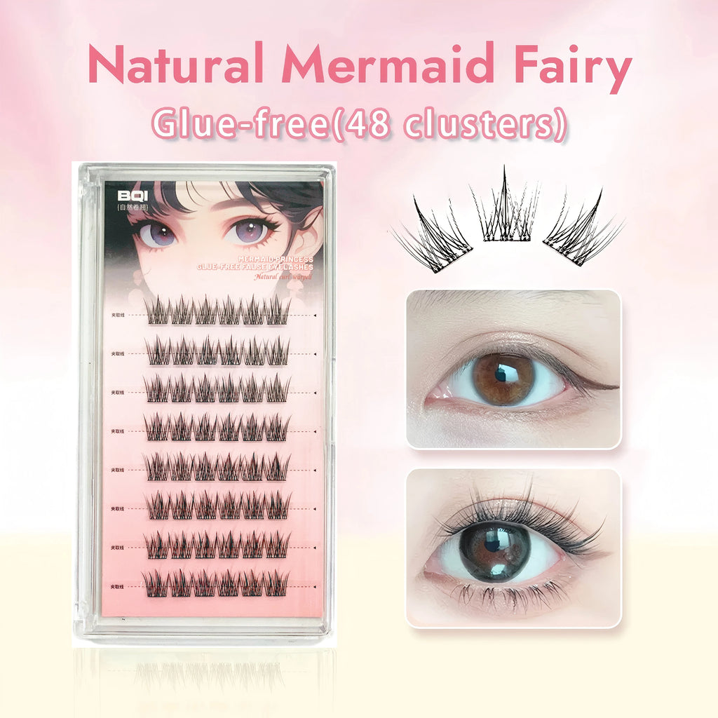 BQI Glue-free False Eyelashes Fishtail Princess Lazy Natural Qme NO.B7888