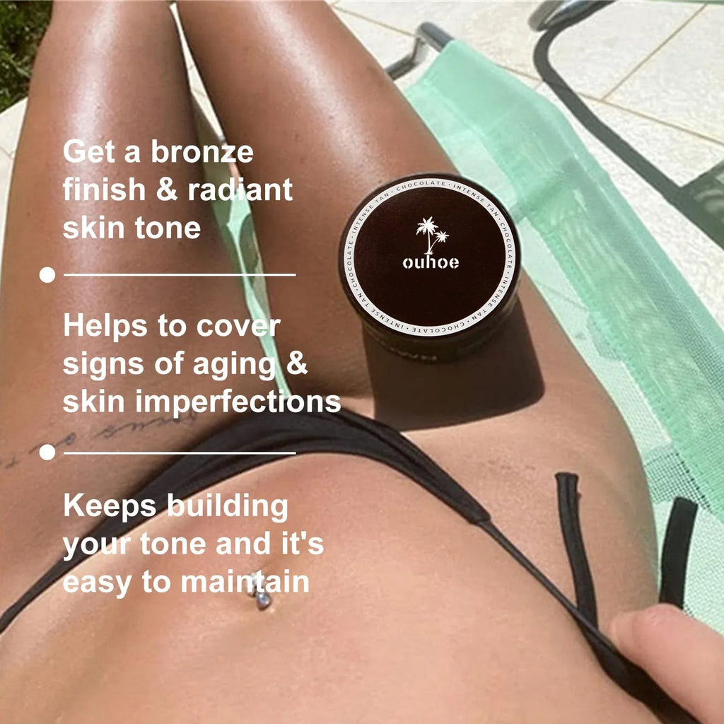 Soft Brown Self-Tanning Cream Intensive Tanning Outdoor Summer Beach Brown Bronzer Long Lasting Sunless Fake Tan Body Lotion Qme