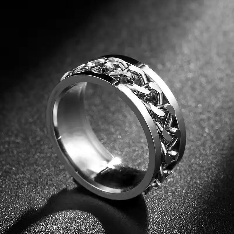 Punk Goth Titanium Steel Dragon Claw Halloween Skull Ring Hot Selling Men's Domineering Opening Rock Animal Jewelry Qme resizable 10