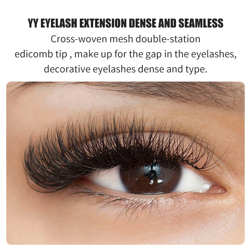 NATUHANA YY Eyelash Extensions 2D Y-shaped 3 Split Tips Lashes Qme