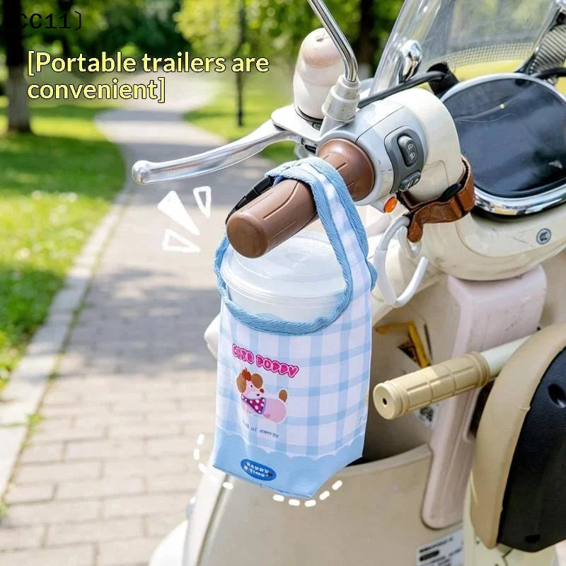 Water Bottle Carrier Bag Adjustable Buckle Baby Stroller Cup Holder Qme