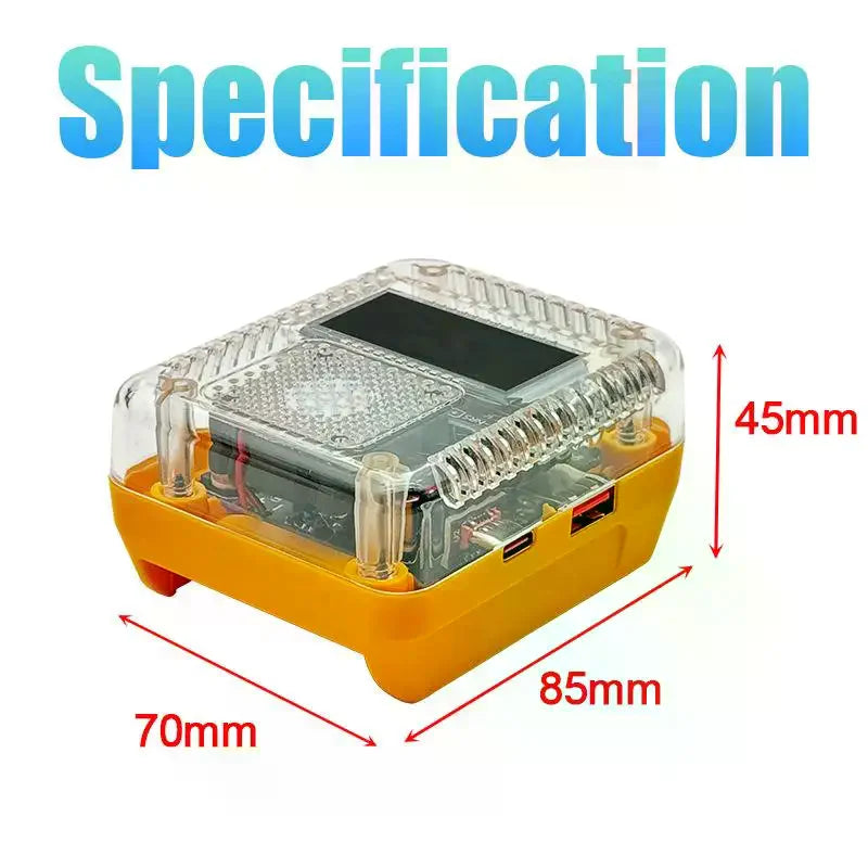 Li-ion Battery Adapter Converter Portable Quick Charging Socket Adapter Converter 140W Type-C Interface Digital Display Adapter Qme