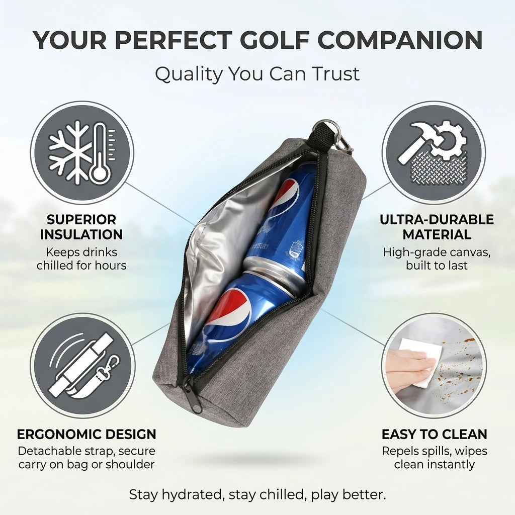 High Popularity New Cylindrical Golf Cooler Bag, Ice Bag, Insulated Handbag, Cold Drink Portable Bag - Beverage Cooler Bag Qme