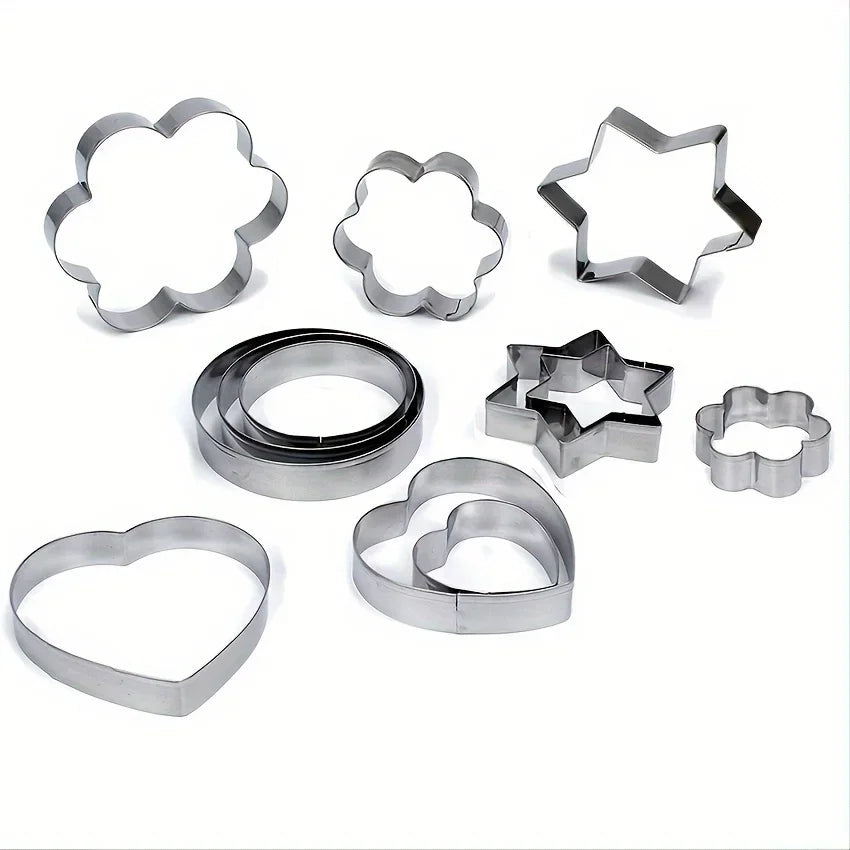 Set Of 12 Stainless Steel Cookie Mold Cookie Cutter Qme