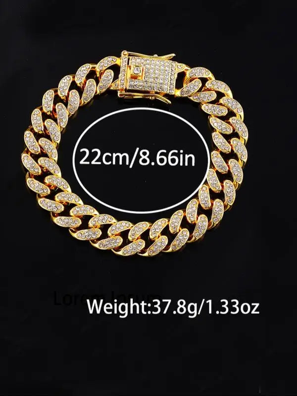 Stainless Steel Watch Set with Roman Numerals, Cuban Link Bracelet & Cross Pendant Necklace, Unisex Casual Quartz Wristwatch Gif Qme
