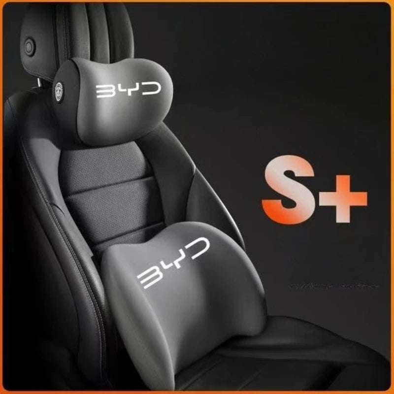 Car Seat Cushion Headrest BYD Models- Memory Foam Lumbar Support Qme
