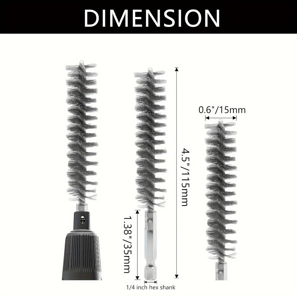 5 Pieces Hexagonal Shank Steel Wire Brush for Electric Drill Cleaning Stainless Steel Wire Brush for Electric Drill Cleaning Qme
