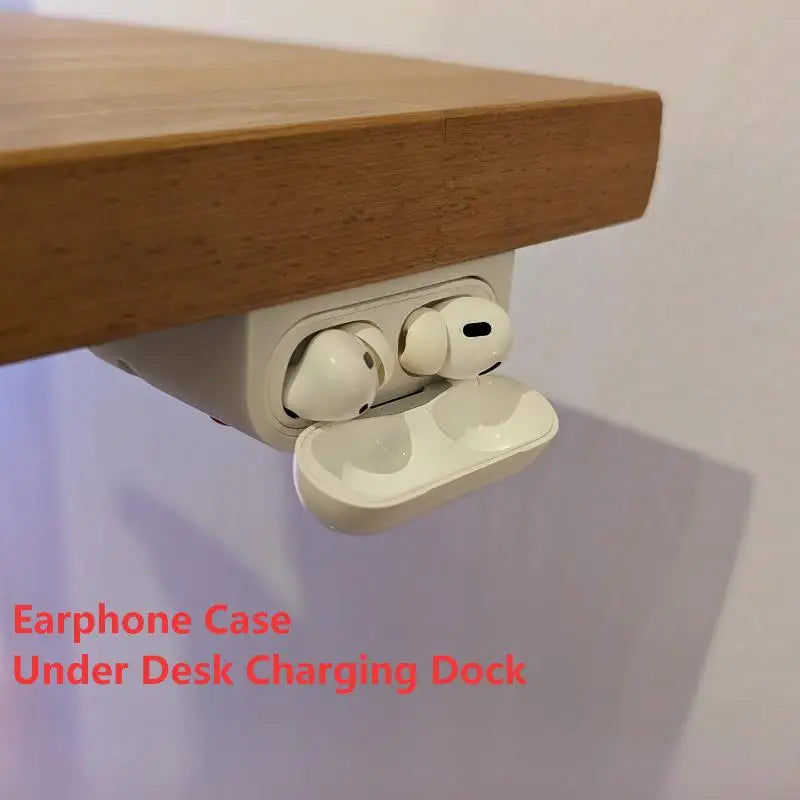 Under Desk Earphone Charging Dock No Drilling Needed Headset Case Qme Default Title
