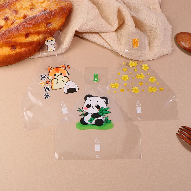 Lovely Cartoon Japenese Triangle Rice Ball Disposable Packaging Bag Qme