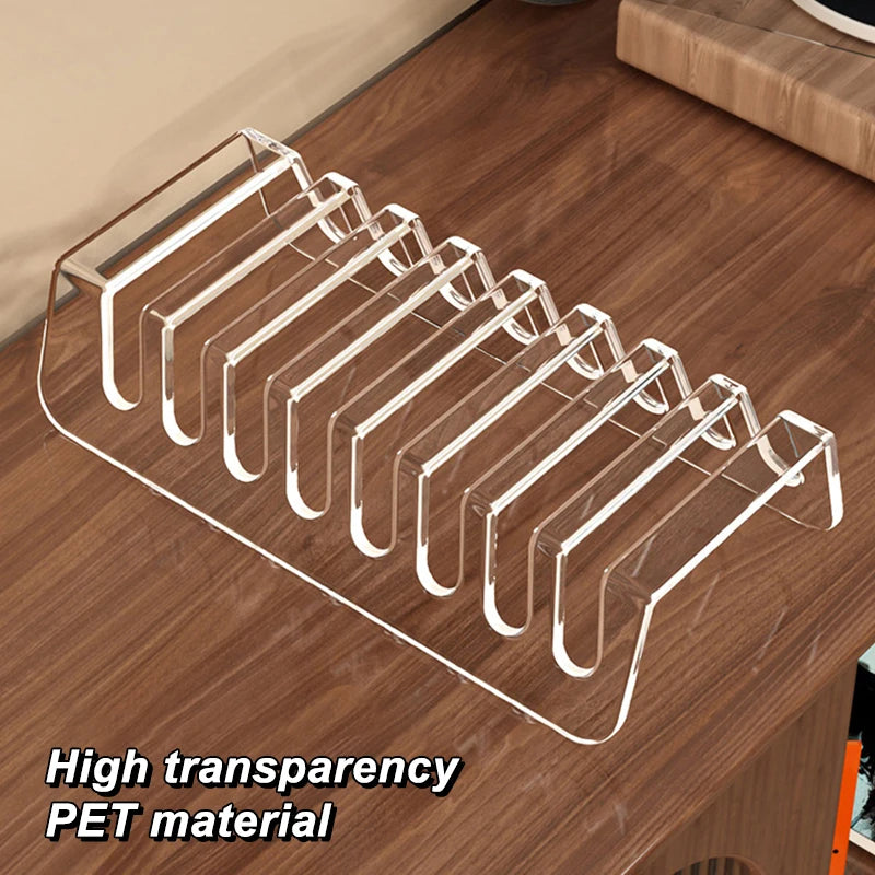 CD Rack, Album Display Rack, Transparent Storage Rack For Records, And Tapes, Multifunctional Counter Display Rack Qme