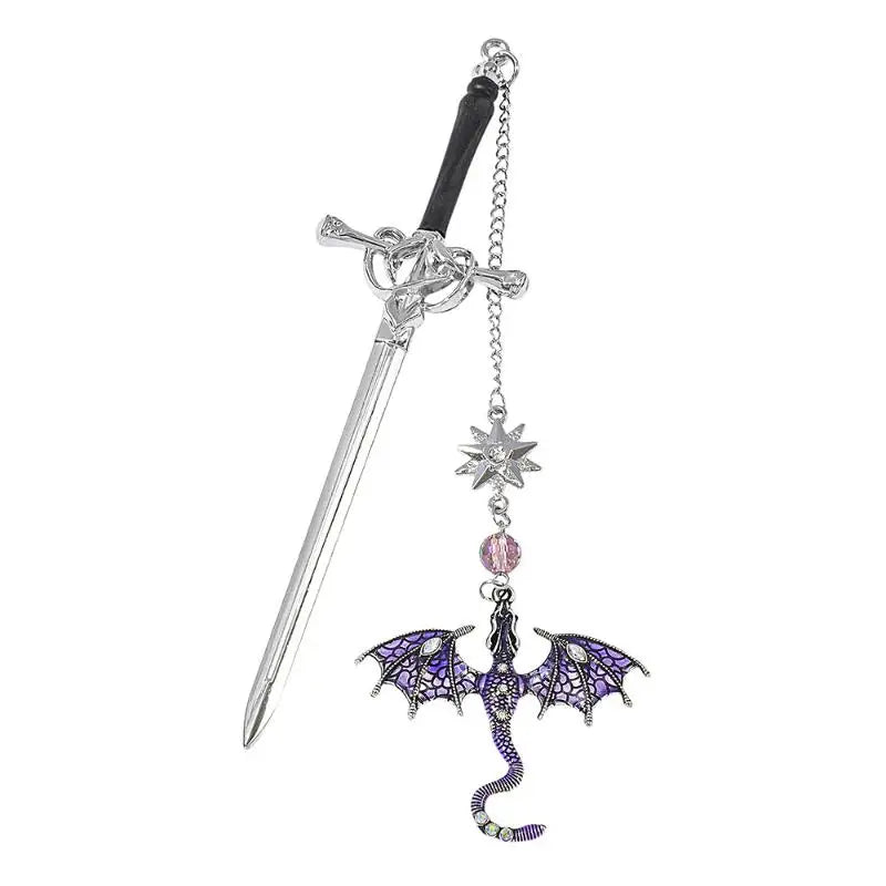 Fourth Wing Dragon Sword Bookmark Stylish Fantasy Gothic Design Page Qme A3