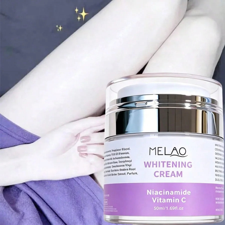MELAO Whitening Cream with 2% Alpha Arbutin, Kojic Acid & Licorice Root Extract - Brightening Cream for Dark Spots Correction Qme