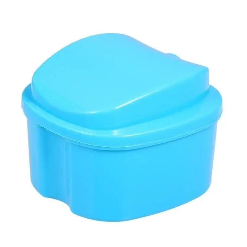 Denture Storage Box With Hanging Net Leak Proof Portable False Teeth Orthodontic Retainer Mouth Suitable Elderly Qme