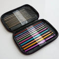 DIY Craft Yarn Sewing Needle Case Ergonomic Aluminum Crochet Hooks Qme Default Title