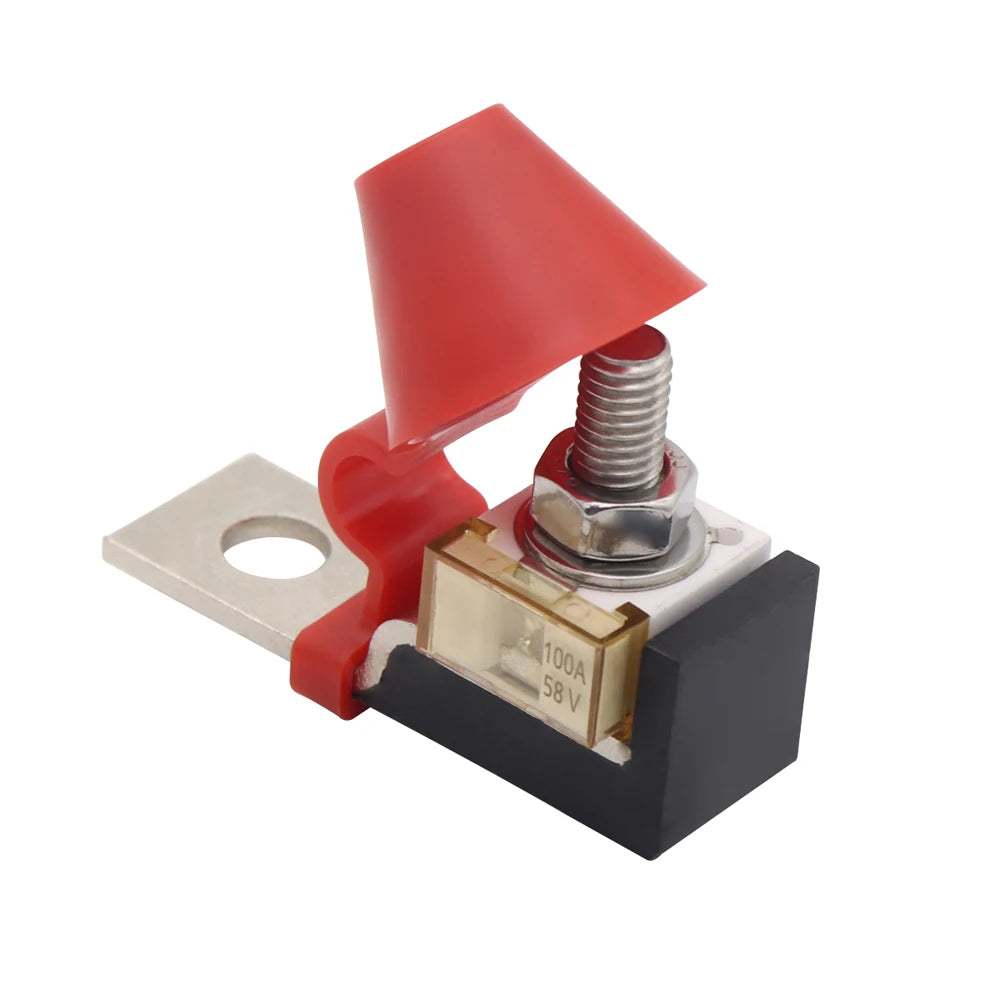 Marine Rated Battery Fuse with 58V Ring Fuse Battery Terminal Holder Ignition Protection for Boat Truck for RV Cruise Ship Crane Qme