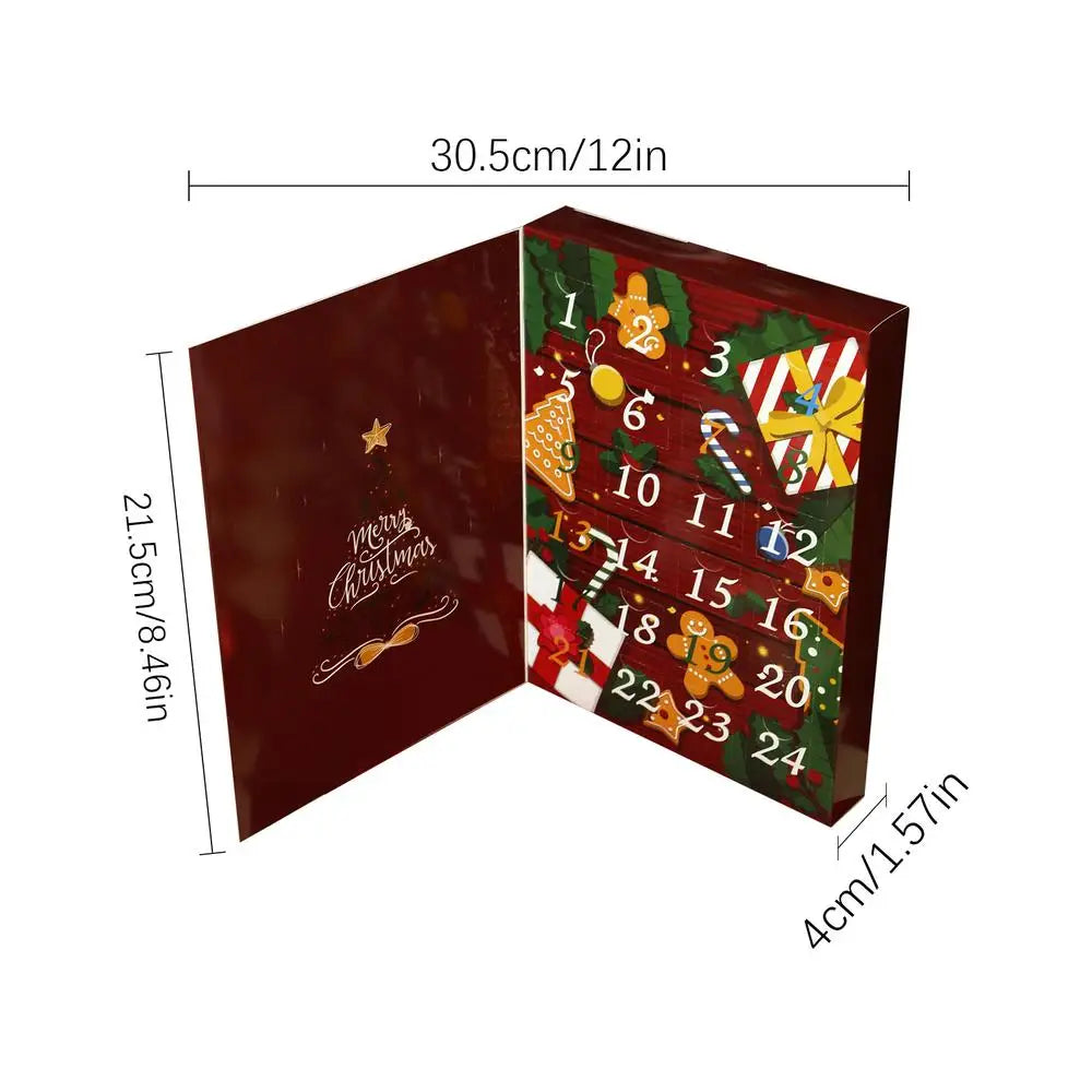 Christmas Advent Filling Box 24 Days Reusable Empty Countdown Qme Red China Mainland 24pcs