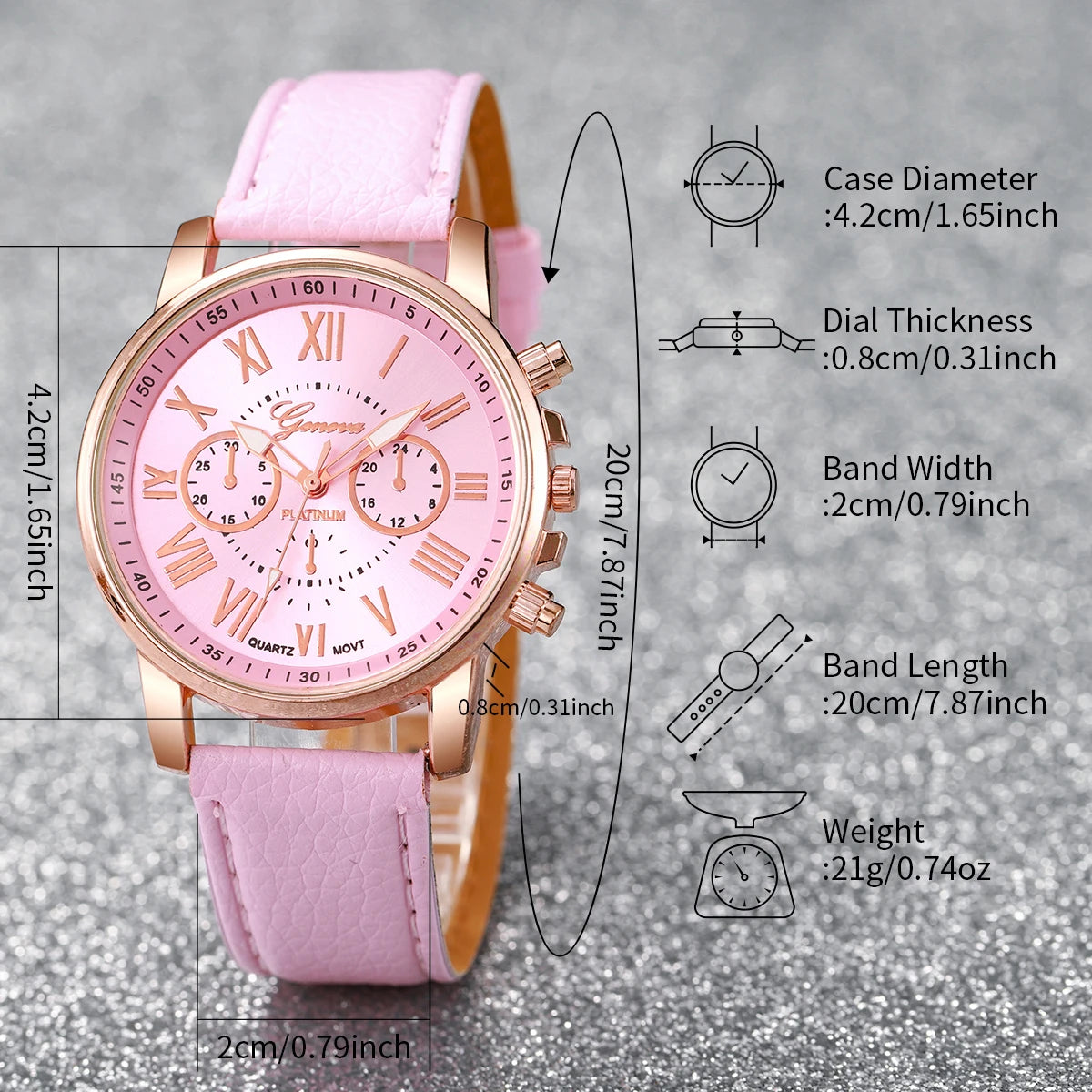 10PCS Women Watches Set Fashion Roma Dial Ladies Quartz Watch Casual Leather Band Wristwatches Relogio Feminino Reloj Mujer Qme