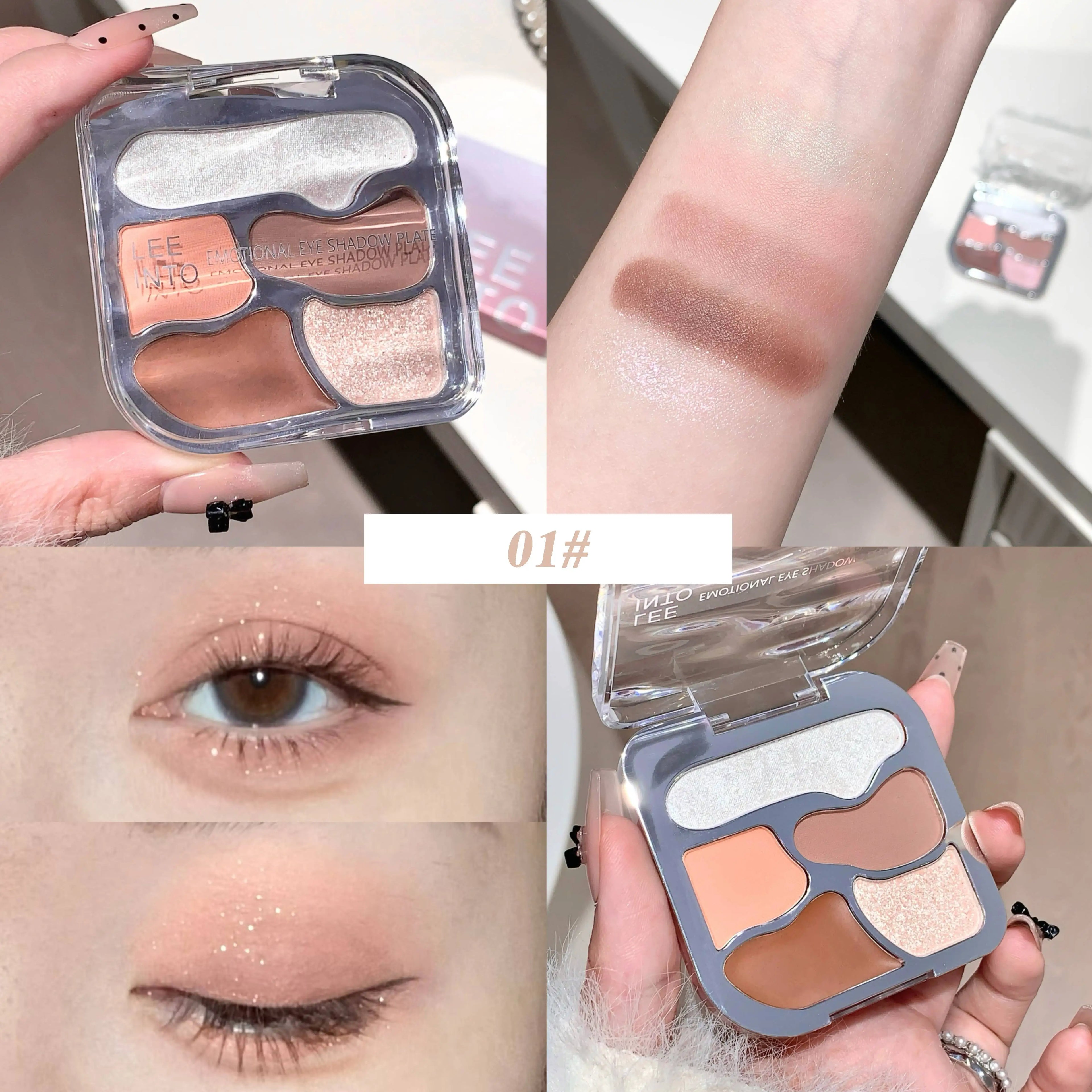 LEEINTO Five-color Comprehensive Eye Shadow Palette Matte Highlight Qme LE-01-01
