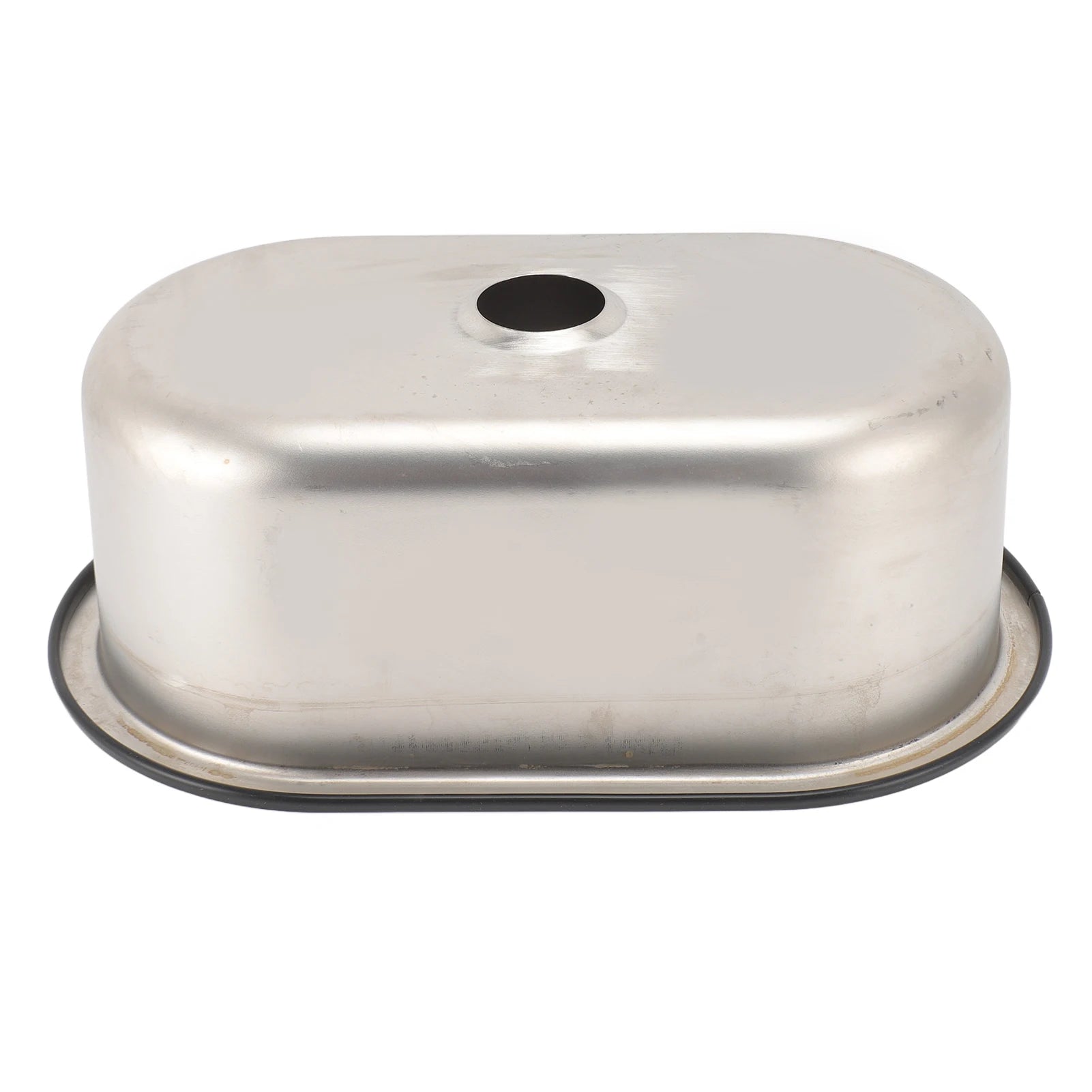 304 Stainless Steel Bar Sink Oval Shaped Washbasin Sink with 40mm Drain Hole for Boat Caravan RV Camper 13.6×8×5.2in Qme