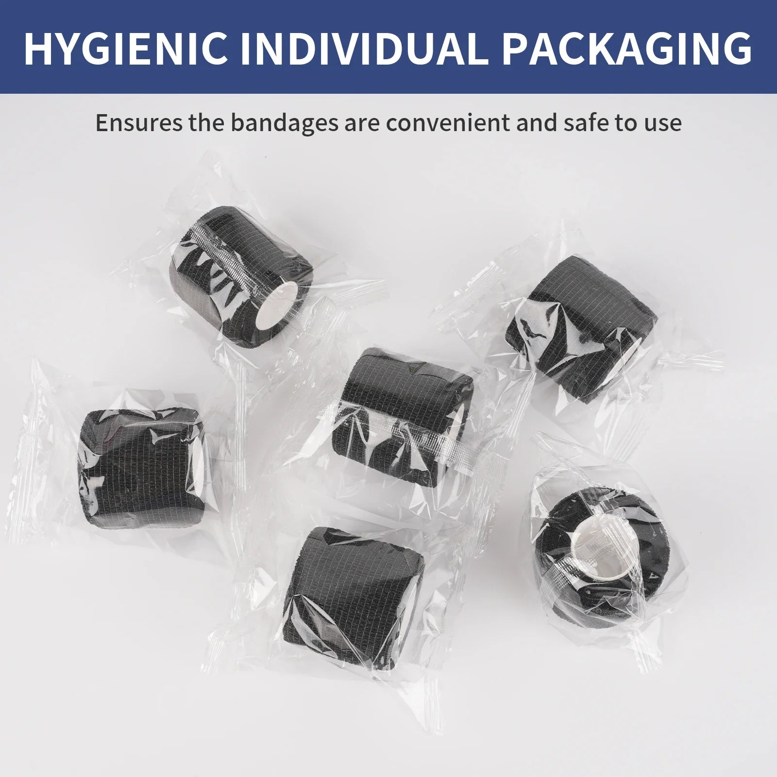 2/4/6PCS Tattoo Grip Cover Wrap Disposable Black Bandage For Tattoo Grip Bandage Machine Tape Tube Accessories Qme