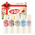 Premium gift set 5PCS/box Lip balm set Hyaluronic acid Long-lasting moisturizing Glossy Suitable for dry lips Valentine’s Day gi Qme Lip Balm Set