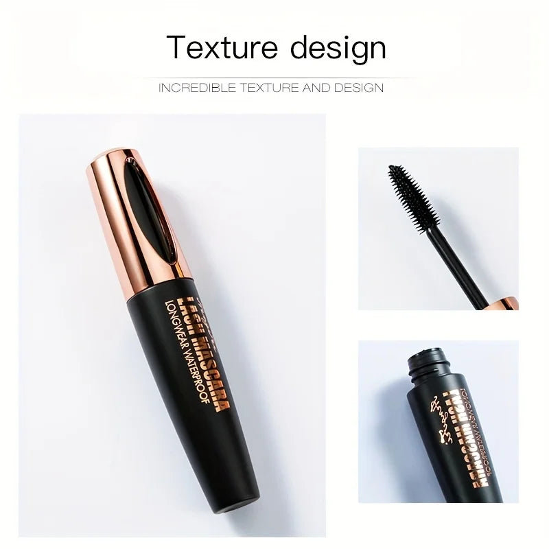 4D Lash Mascara Black Eye Lashes Waterproof Smudge-proof Long-lasting Qme