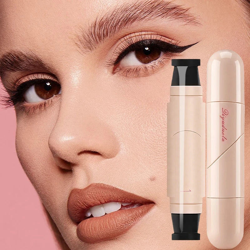 Waterproof Rotating Eyeliner Stamp Pen Sweat Proof Long Lasting Easy Qme