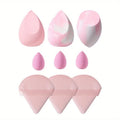 3 Salmon Beauty Egg Velvet Triangle Setting Powder Puff Mini Tool Qme pink