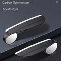Car Rearview Mirror Rain Visor with Integrated Blind Spot Mirror & Reversing Aid - Convex Curved -Like Shield, Qme Black