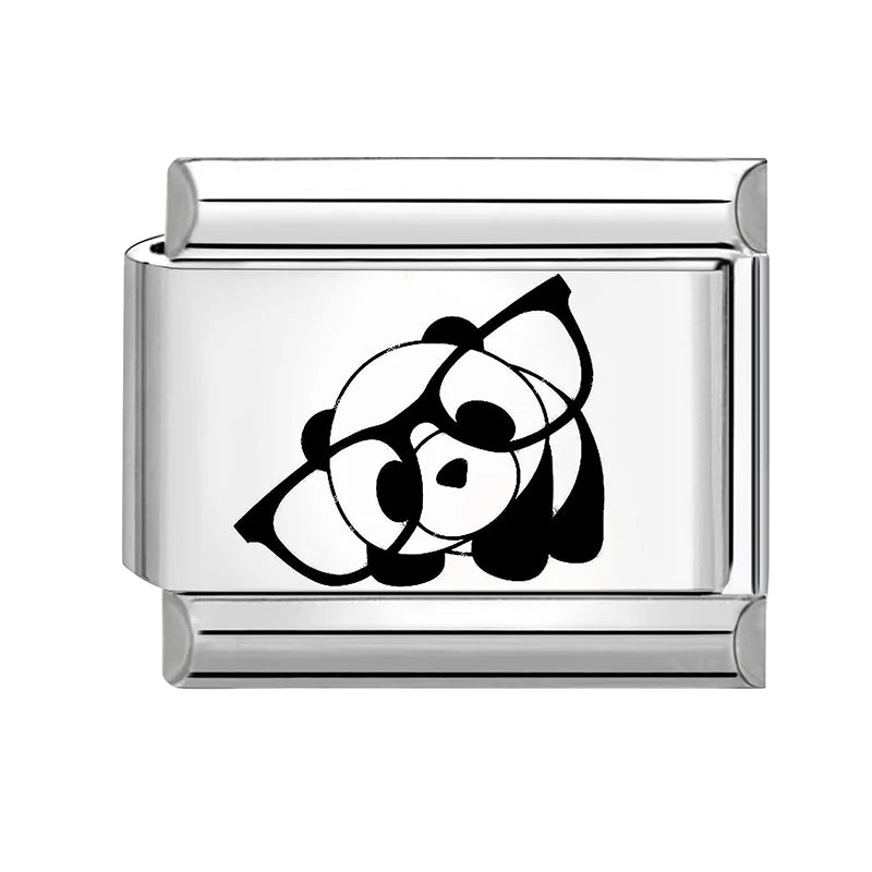Wholesale Laser Engraving Cute Cats 666 999 Italian Charm Links Fit