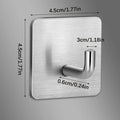 Adhesive Hooks Wall Racks Clothes Behind Bathroom Doors Stainless Qme 1pcs Silver