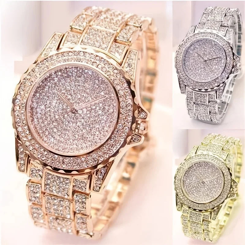 Fashion Crystal Full Steel Women Watches Ladies Wristwatch Quartz Woman Qme