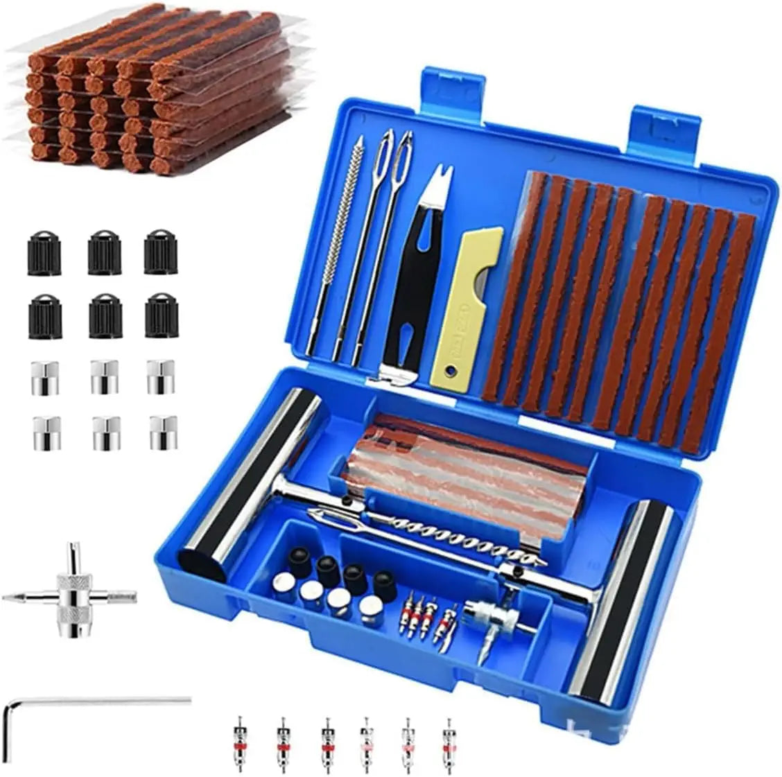 Tire Repair Kit 59pcs Heavy Duty Tire Plug Set, Tire Repair Kit,Heavy Duty Tire Plug Kit Qme