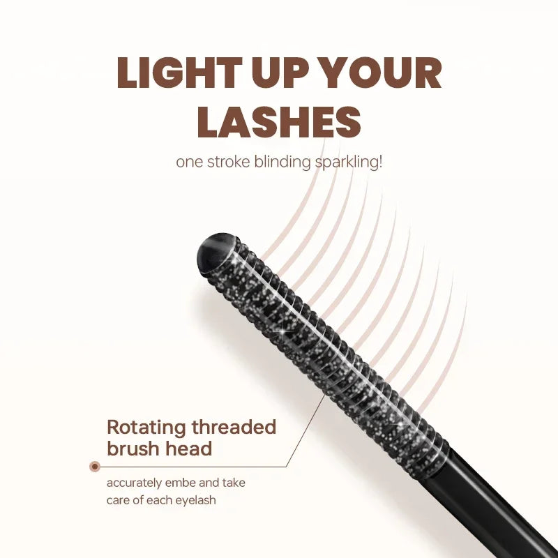 Eyelash Eyebrow Glitter Mascara Brush Lengthing Eye Lash Colored Blue Pink Gold Mascara Eyelashes Curling Extension Makeup Qme