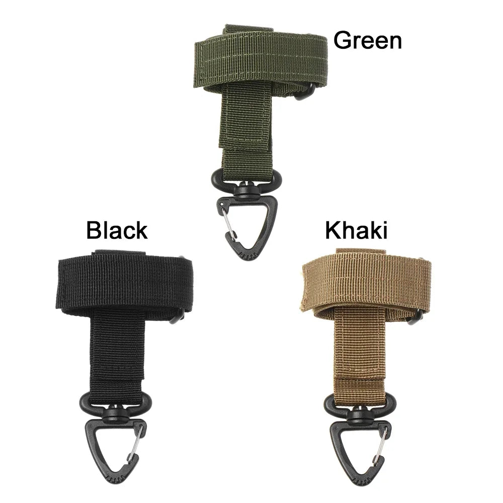 Outdoor Camping Tactical Climbing Rope Hanging Buck Safety Clip Multi - purpose Nylon Work Gloves Qme khaki