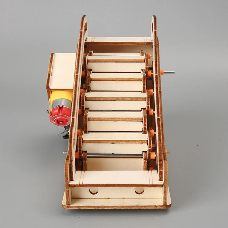 School Physics Equipment DIY 3D Wood Escalator Science Experiment Qme