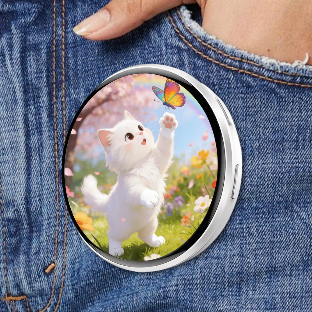 Electronic Badge HD Touchscreen Digital Photo Display Brooch Electronic Badge Anime Pins for Backpacks Christmas Boys Girls Qme
