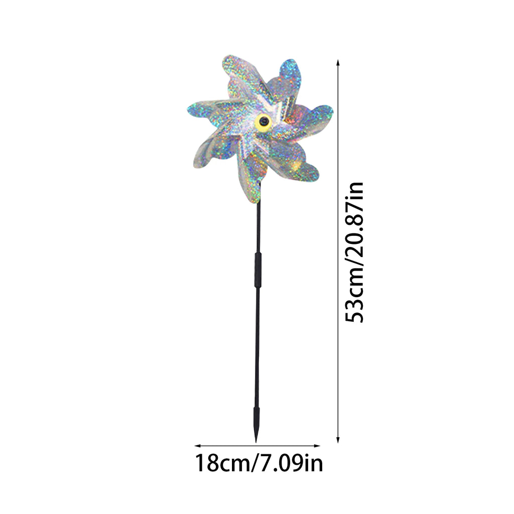 10pcs Windmill Bird Insect Repellent Orchand Garden Decorations Reflective Wind Spinner Outdoor Decor DIY Lawn Windmill Qme