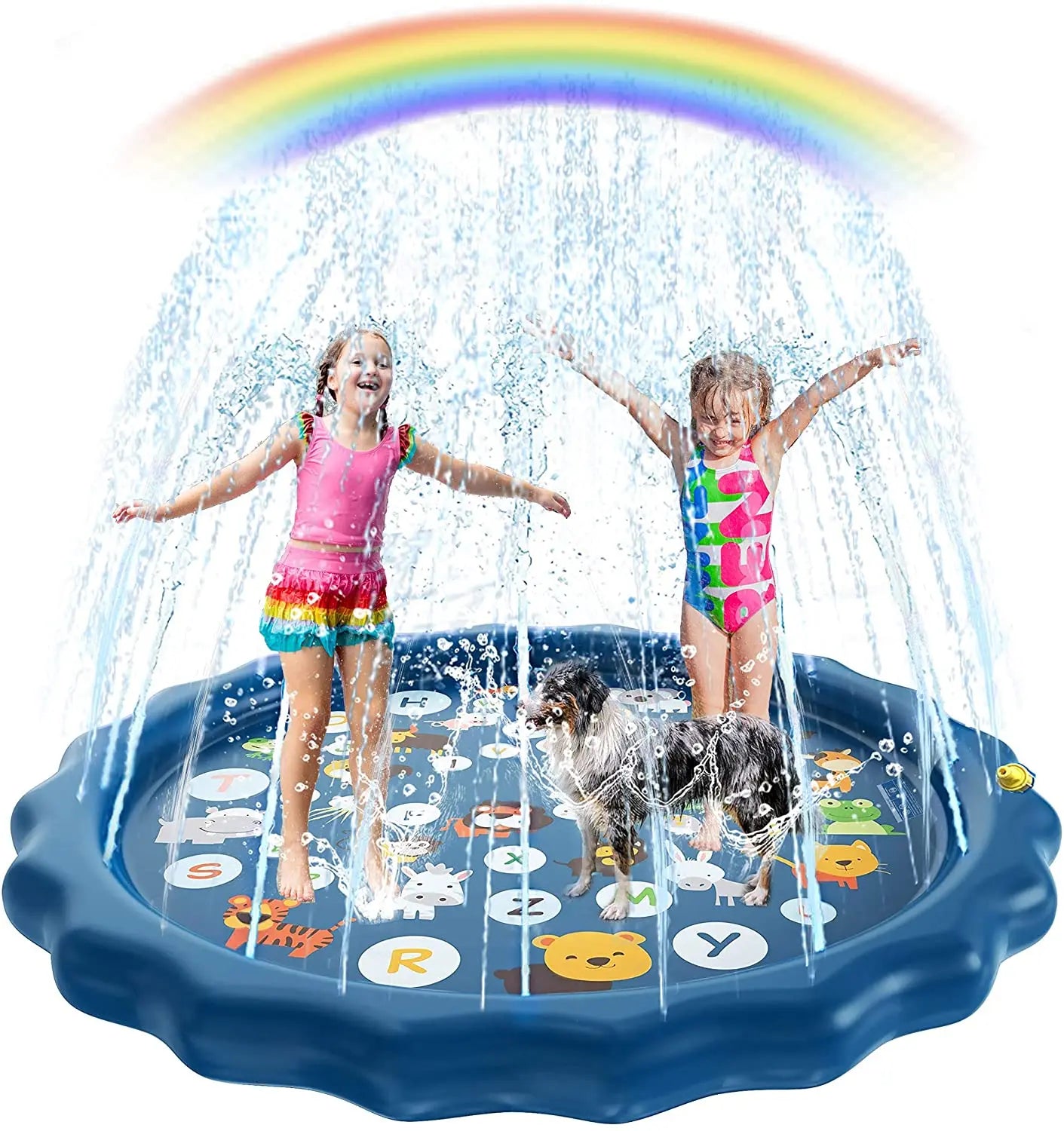 PVC spray mat multiple patterns multiple styles of sprinkler mat summer outdoor children's pet game interactive bath sprinkler t Qme