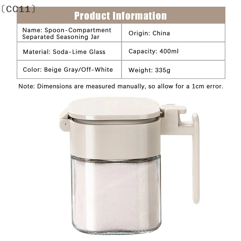 CC11Sealed Glass Seasoning Jar Moisture-proof Leak-proof Sugar Salt Qme