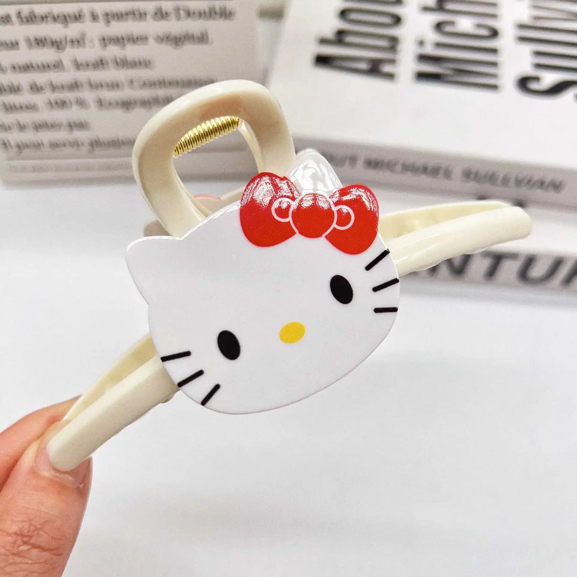 New Hello Kitty Cute Hair Clips Elegant and Stylish Updo Clips Sweet and Cute Cartoon Hair Accessories Qme 2