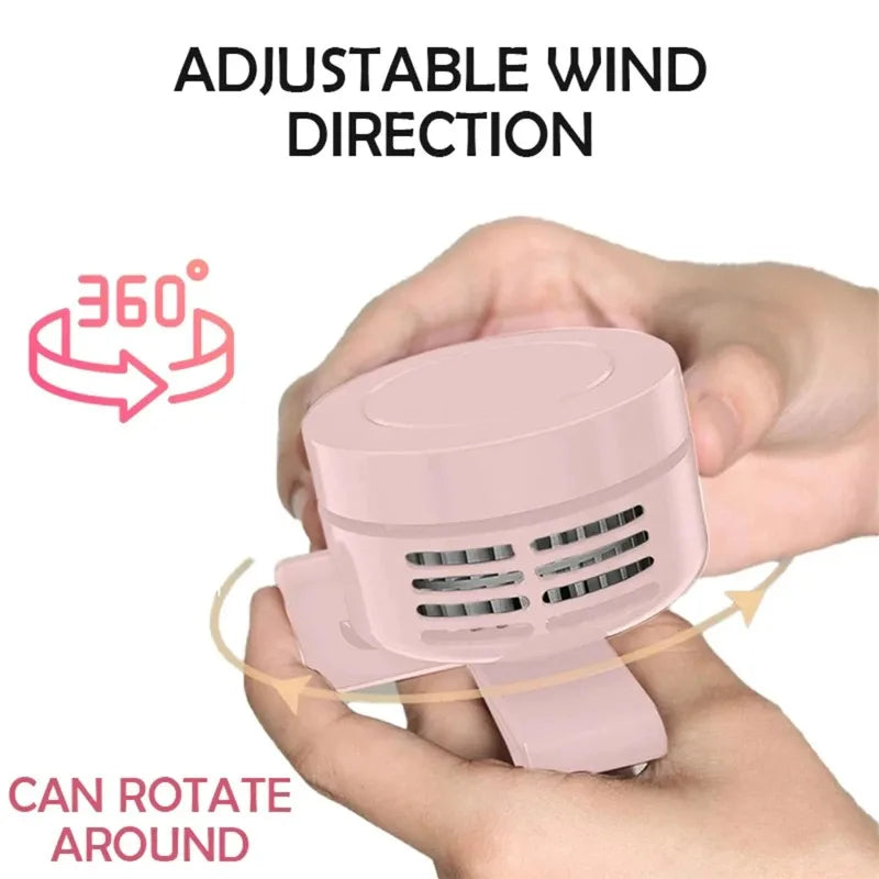 360° Rotatable Clip-on Fan Ultra Quiet USB Powered Mini Portable Fan for Home Outdoor Camping Office Dorm Qme