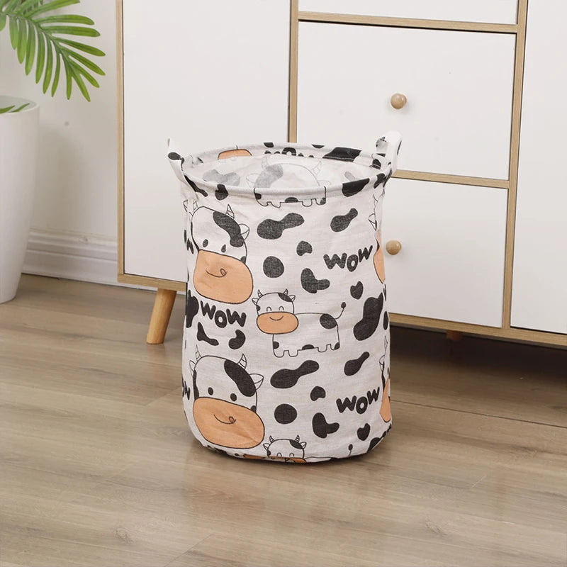 Dirty Clothes Storage Basket Bathroom Storage Bucket Foldable Storage Bag Qme D