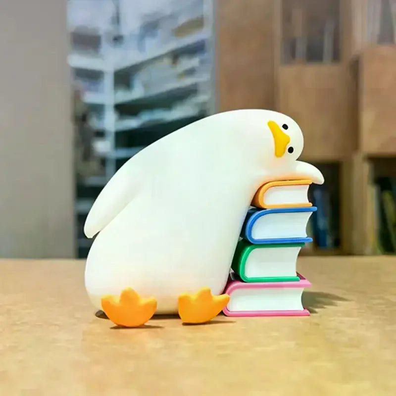 Cute Duck Bookend Book Holder Decorative Bookends For Heavy Books Anti Slip Book Stopper For Home Office Desk Qme