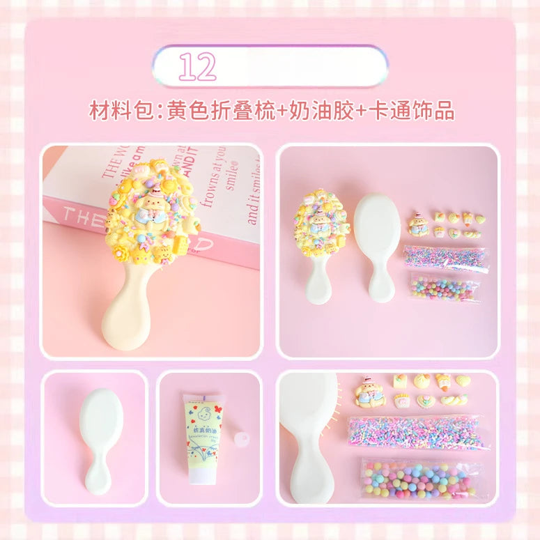 Hello Kitty Kuromi DIY Cream-colored Air-cushion Comb Materials Qme 12