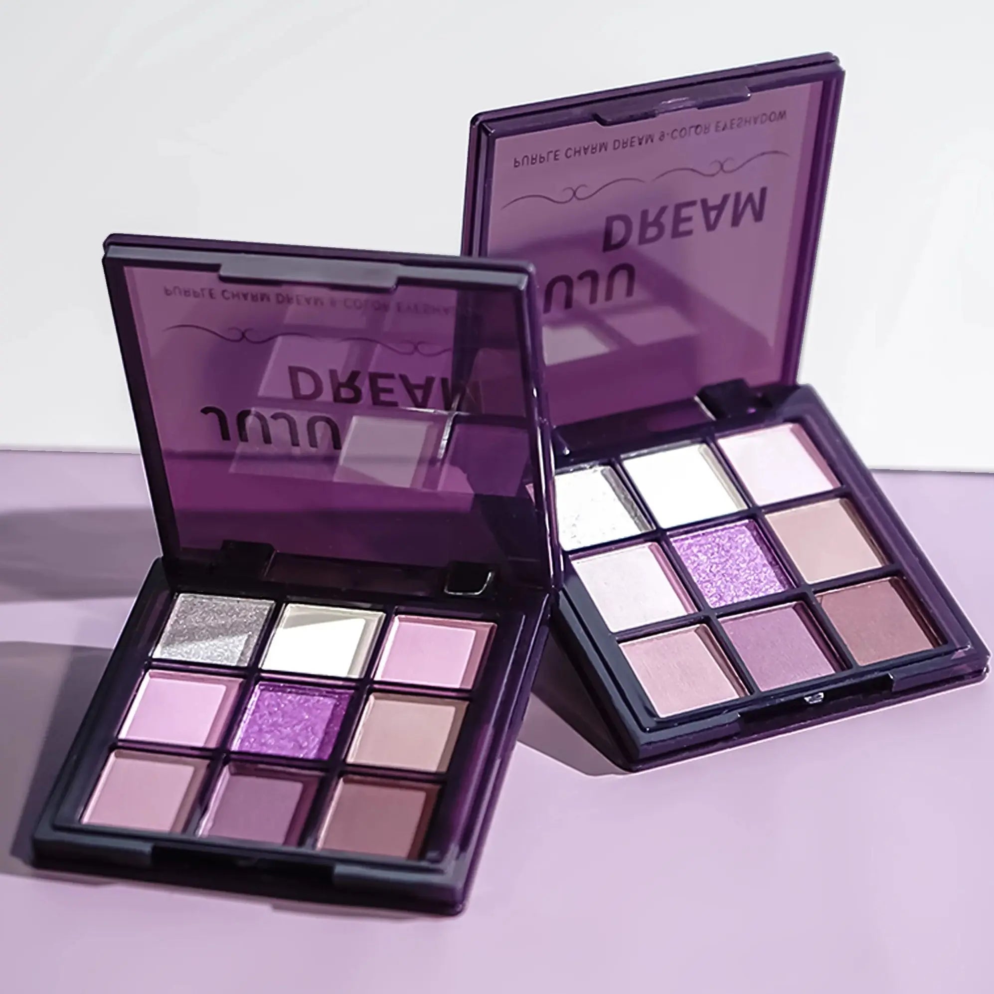 Purple Eyeshadow Palette -9 natural and shimmery finish colors for a long-lasting smoky eye makeup Qme