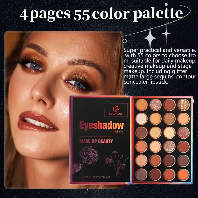 All-in-one Professional Makeup Eyeshadow Palette Highlighter Contour Qme