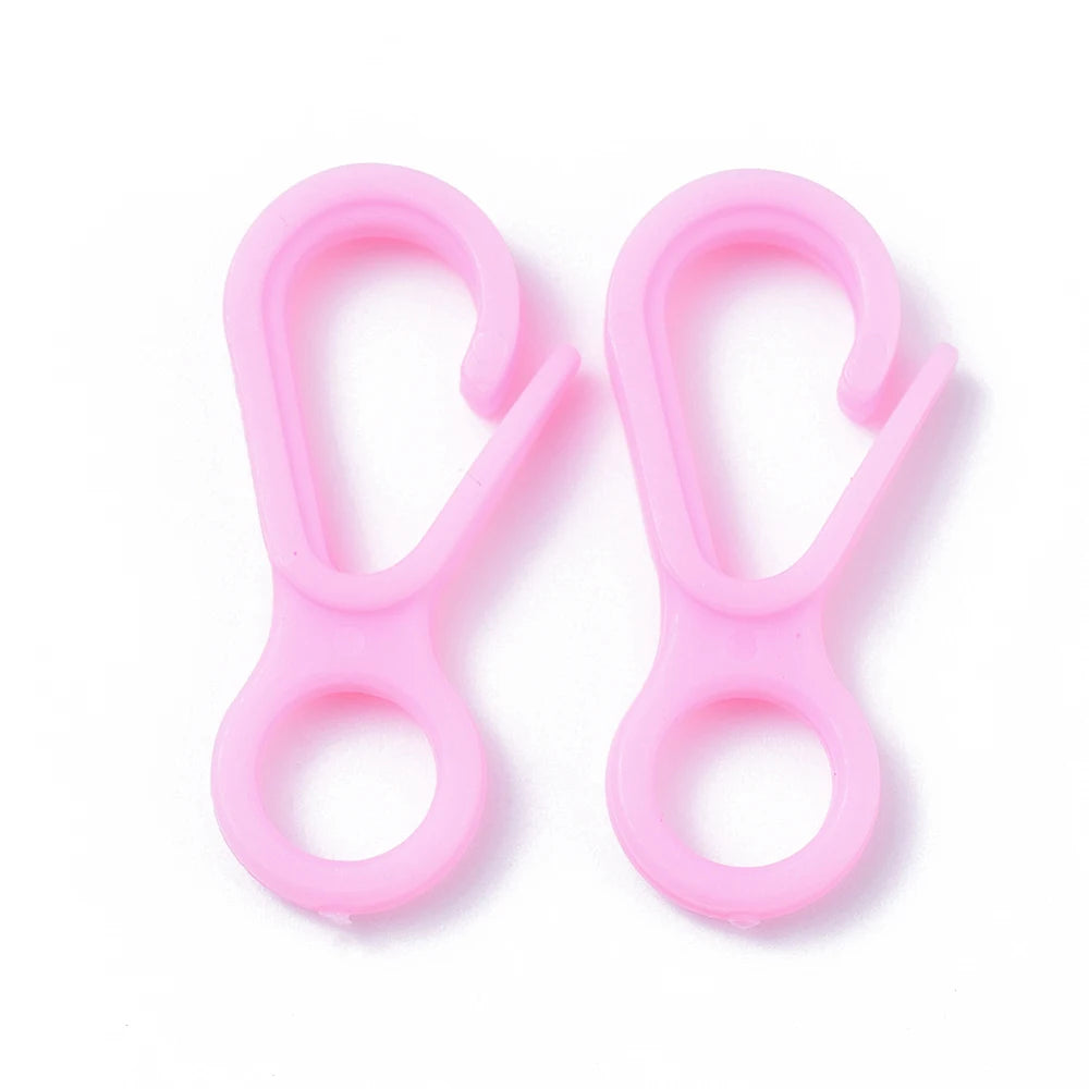 PandaHall 50/500Pcs Plastic Lobster CLaw Clasp Hook Trigger Clip Buckles For Keychain Key Ring Bracelet DIY Jewelry Making Qme