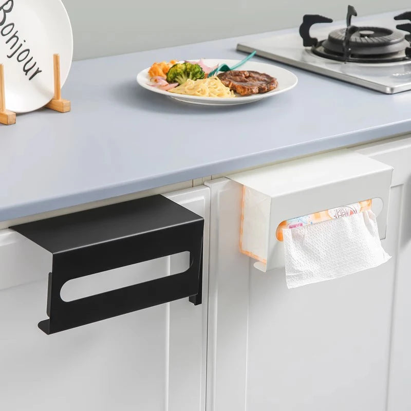 Under Cabinet Holder Paper Towel Kitchen Iron Material Tissue Box Qme