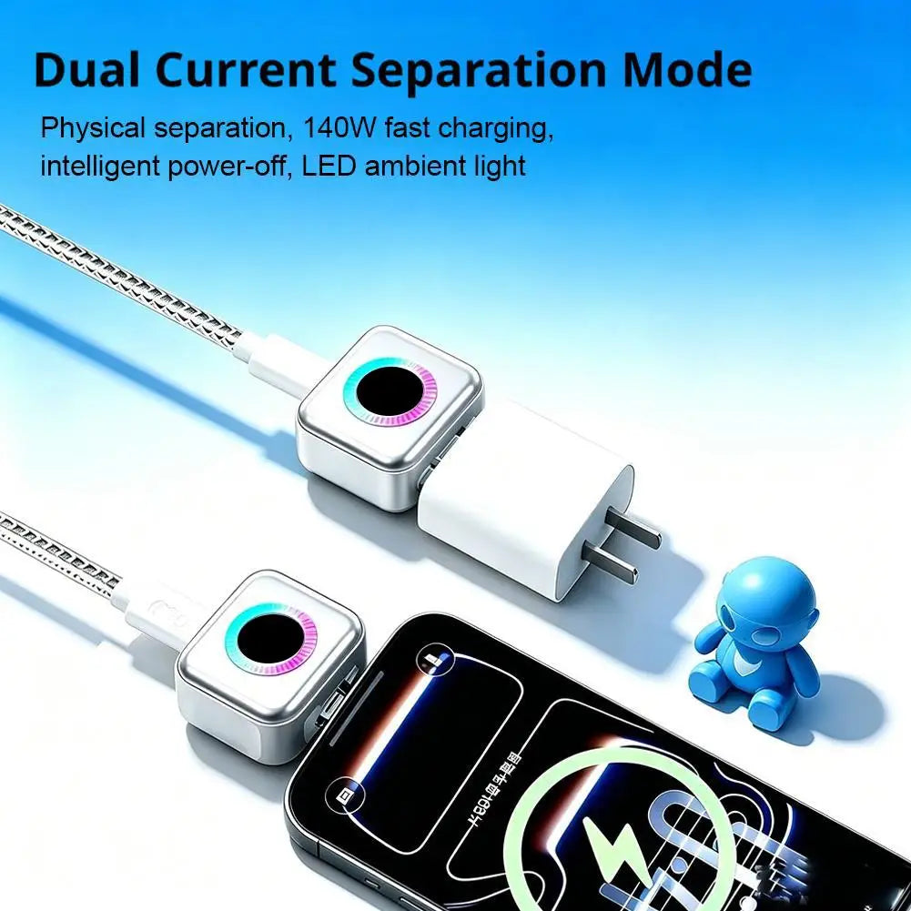140W Type-c Charging Separator AI Intelligent Power-off Smart Adapter Qme